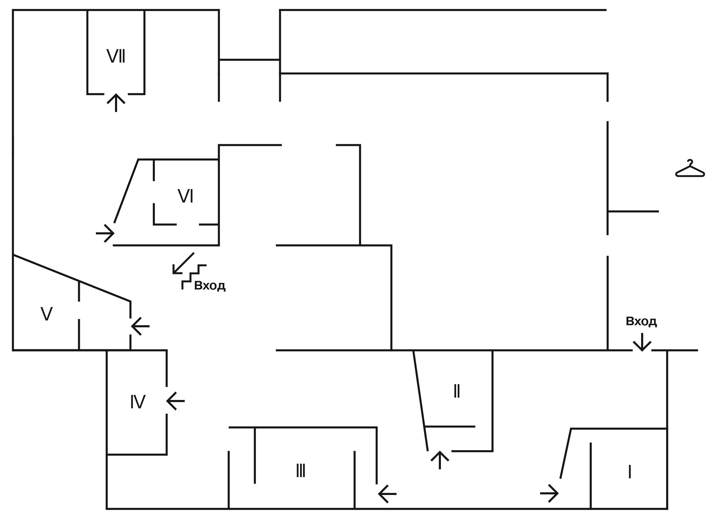 Схема: план расположения павильнов в выставочном пространстве